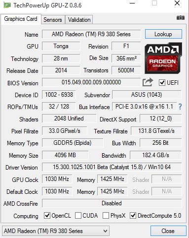 R9 380 4gb discount asus