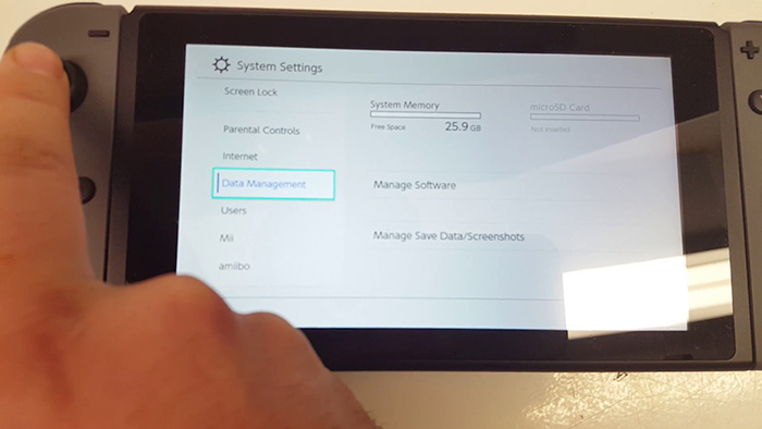 Nintendo switch shop system storage