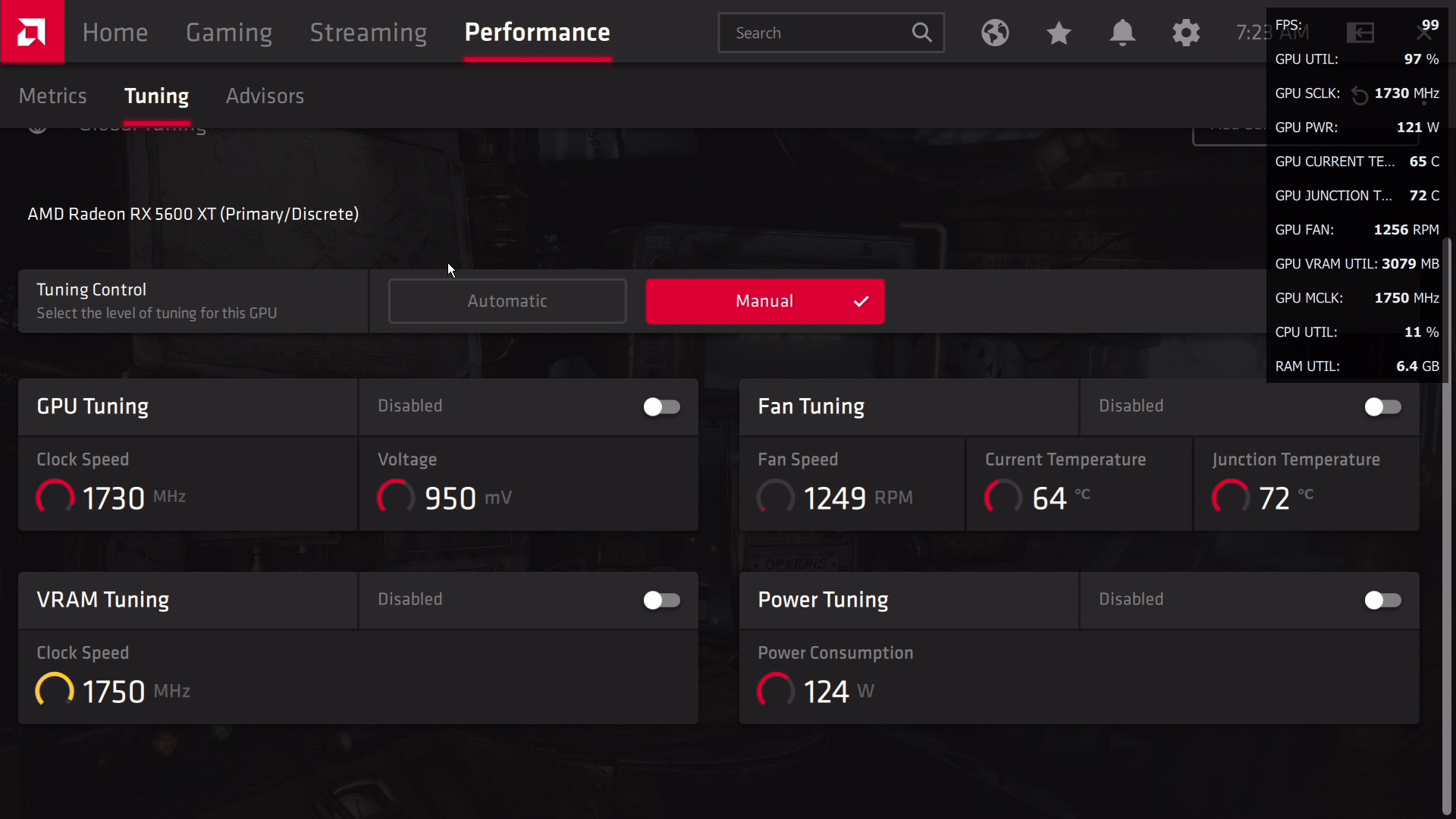 Rx 5700 xt wattman settings hot sale